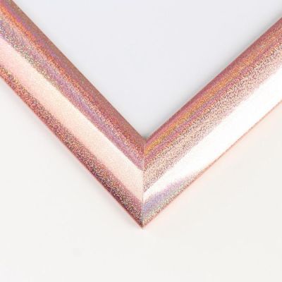 Фоторамка пластик 30х40 см "Голографический блеск и медь" 43х33 см