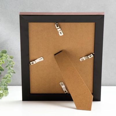 Фоторамка пластик 20х25 см "Зеркало с тёмно серебряной обводкой" 30х25,3 см