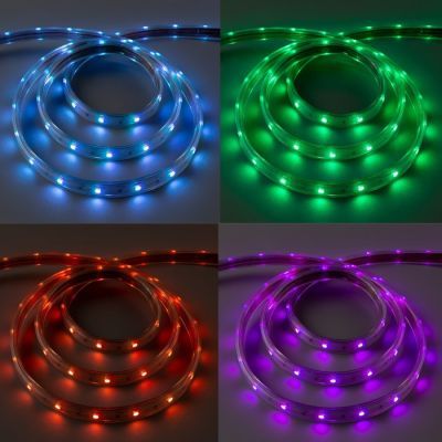 Светодиодная лента Ecola 14 × 7 мм, 10 м, IP68, SMD5050, 30 LED/м, 7.2 Вт/м, 220 В, RGB