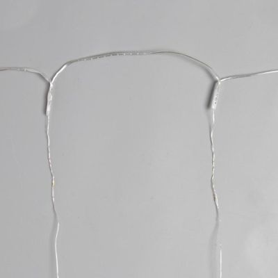 Гирлянда «Занавес» 2 × 2 м роса, IP20, серебристая нить, 300 LED, свечение тёплое белое, 12 В