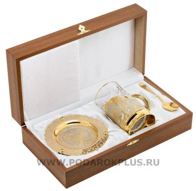 Чайный набор "Герб" с фианитами