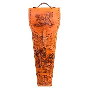 Шампуры подарочные 6 шт. в колчане из натуральной кожи