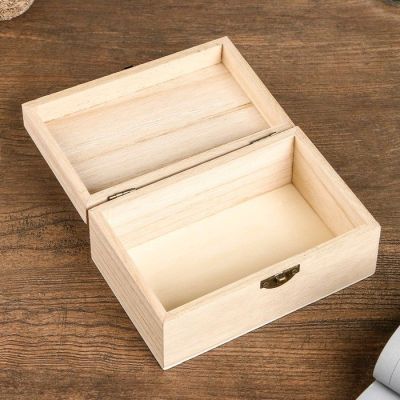 Шкатулка дерево светлое неокрашенное "Прямоугольная" (15 х 10 х 7 см) 