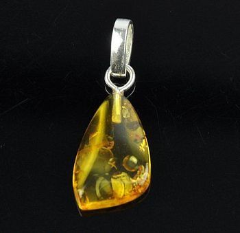 Кулон Янтарь "Золотой дождь" арт.ЯК-071