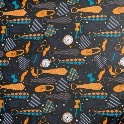 Бумага упаковочная глянцевая "Галстуки",  50 х 70 см