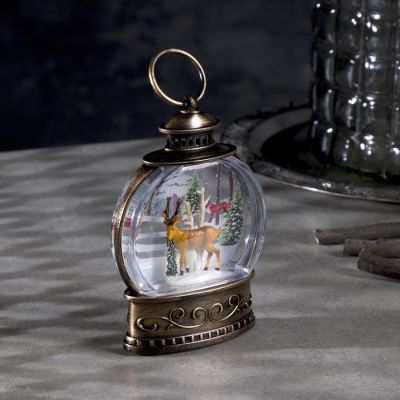 Светодиодная фигура «Олень в лесу» 9 × 13 × 3.5 см, пластик, батарейки AG13х3, свечение тёплое белое