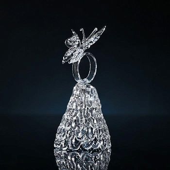 Колокольчик сувенирный «Хрустальная бабочка», ручной работы