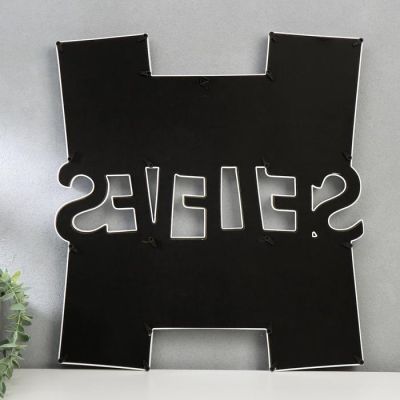 Фоторамка пластик на 6 фото 10х15 см "Селфи" белая 44х40,5 см