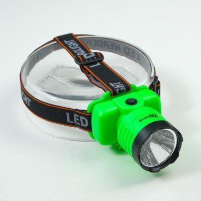 Фонарь налобный аккумуляторный 3 Вт, 1200 мАч, 3 режима, микс