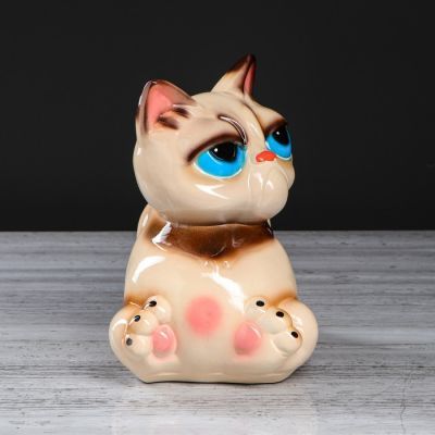 Копилка "Арчи", глянец, бежевый, 24см