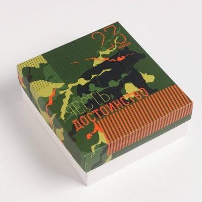 Подарочный набор термос и носки 3 пары KAFTAN "Честь и достоинство", р. 41-44 (27-29 см)