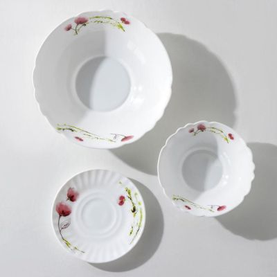 Сервиз столовый Доляна «Нежные маки», 37 предметов