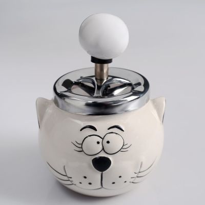 Пепельница бездымная "Кот", 14х10 см, микс