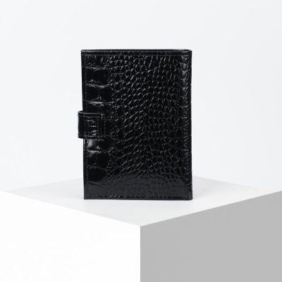 Портмоне (муж/жен) 3 в1, отдел для купюр, для карт, для монет, отдел для автодокументов+паспорта, цвет чёрный