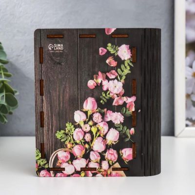 Шкатулка-книга "8 марта. Розы" 14 см