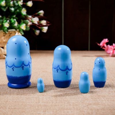 Матрёшка "Времена года. Зима", 5 кукольная