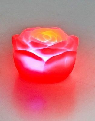 Светильник-ночник "Роза красная" с датчиком от прикосновения воды (4см)