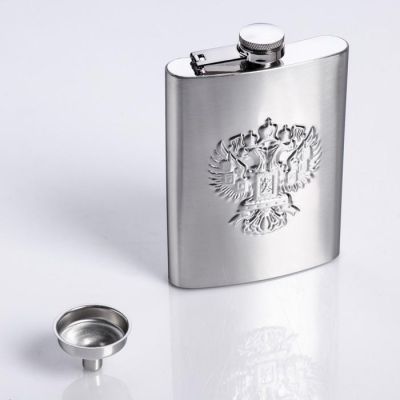 Подарочный набор "Герб России" 6 в 1: фляжка 240 мл, воронка, 4 рюмки 257727