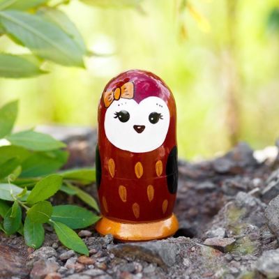 Матрёшка 3-х кукольная «Сова», 11 см