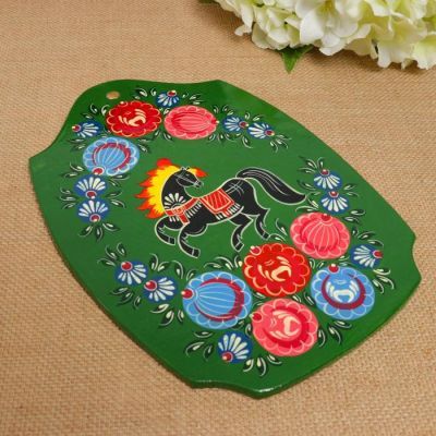 Доска разделочная, вид1, 29х21 см, городецкая роспись, микс