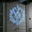 Светодиодная фигура «Снежинка», 69 см, дюралайт, 144 LED, 220 В, мерцание, свечение белый/синий