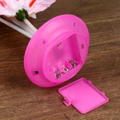 Ночник "Яркие цветы" LED от батареек 3АА h=22 см МИКС