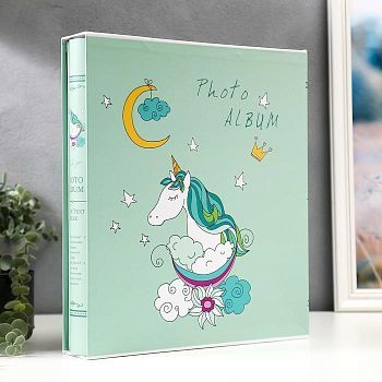 Фотоальбом на 500 фото "Единорог в облаках" в коробке 34,8х30,2х5,9 см