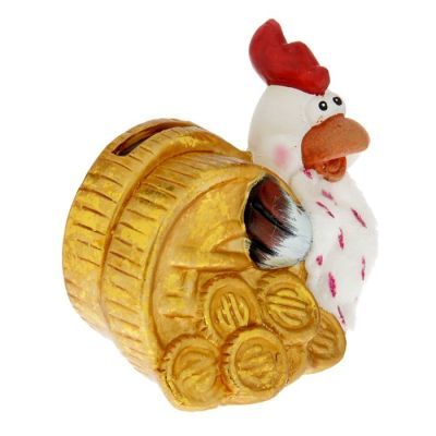 Копилка "Петушок с монетой"