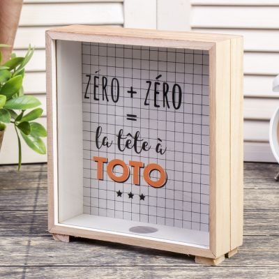 Копилка интерьерная дерево "Zero" 20,5х18,5х5,7 см