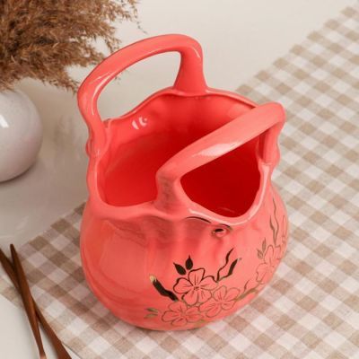 Конфетница "Сумочка", красная, керамика, 25 см