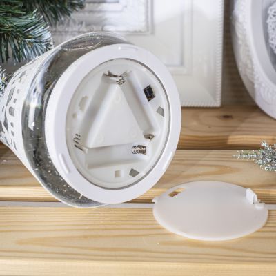 Светодиодная фигура «Ёлка с оленями» 13 × 31 × 13 см, пластик, батарейки АААх3 (не в комплекте), свечение тёплое белое