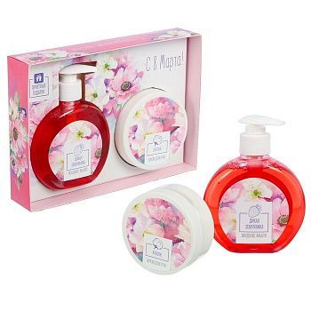 Подарочный набор "С 8 Марта!": жидкое мыло, крем для рук