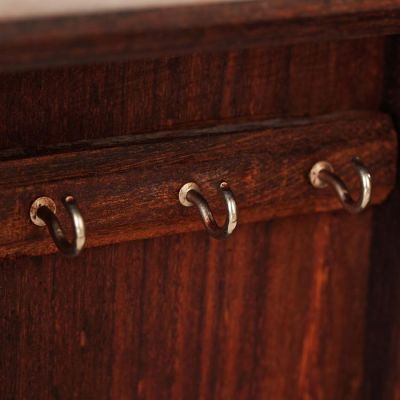 Ключница дерево "Цветы с сердечками" 6х16х24 см