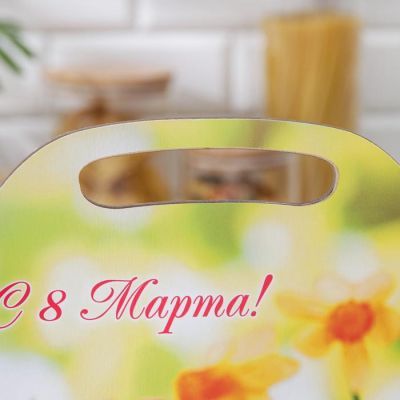 Доска разделочная Avanti-stile «С 8 Марта! Тюльпаны», 29×21 см