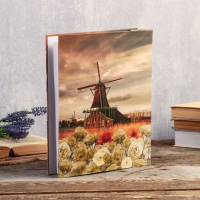 Фотоальбом на 200 фото 13х18 см "Цветы и мельница" в коробке МИКС 29,5х23,5х5,5 см