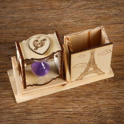 Песочные часы "Башня", сувенирные, с карандашницей, 10 х 13.5 см, микс