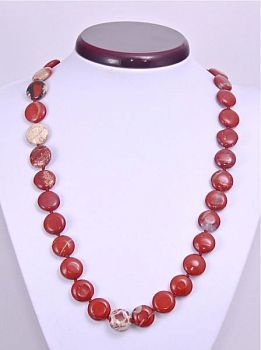 Бусы Яшма "Рондо" арт. НЯШ-11(15)-63-3