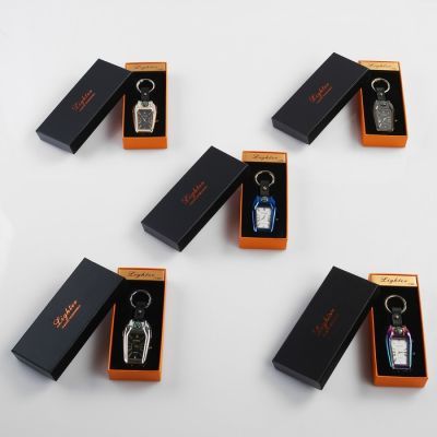 Зажигалка электронная с часами, компасом и фонарём,USB. спираль 7.5х2.5х2 см микс