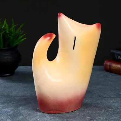 Копилка "Кот привидение" бежевый, 23х11х9см