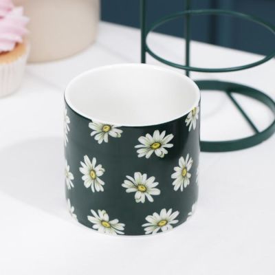 Конфетница «Ромашки», 9×9×21 см, цвет подставки зелёный