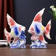 Сувенир керамика "Две рыбки-скалярии" набор 2 шт 25,5х15,5х7 см