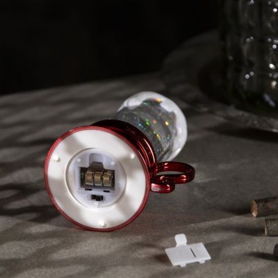 Светодиодная фигура «Красная свеча» 7 × 15 × 7 см, пластик, батарейки AG13х3, свечение тёплое белое