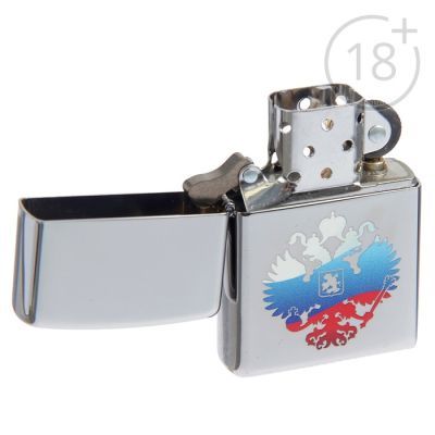 Зажигалка ZIPPO 250 Двуглавый орёл с покрытием High Polish Chrome