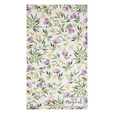 Набор подарочный Leaves: полотенце, варежка-прихватка, кисть, лопатка, венчик