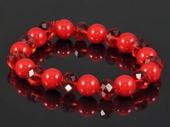 Браслет прес.Коралл, хрусталь "Тутси" арт. бП809-17