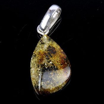 Кулон Янтарь "Золотой дождь" арт.ЯК-024