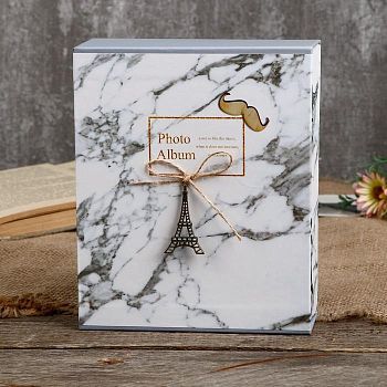 Фотоальбом на 40 фото 10х15 см "Мрамор и Эйфелева башня" в коробке МИКС 17х14х5 см