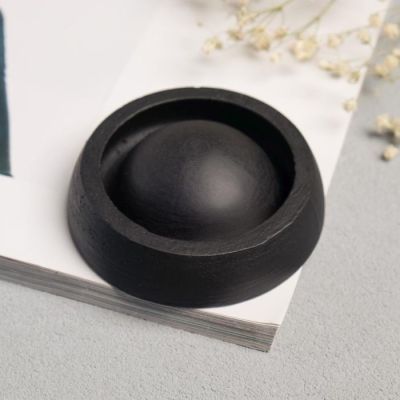 Пепельница "Вокруг земли", бетон, черная 11,9*3,6