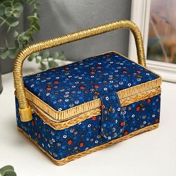 Шкатулка для рукоделия "Ночное цветение" 9,5х19,5х13 см