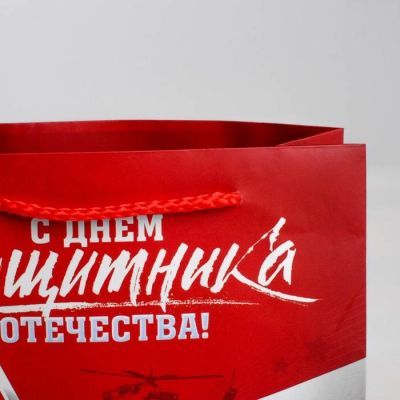 Пакет ламинированный горизонтальный «С Днем защитника Отечества», MS 23 × 18 × 10 см